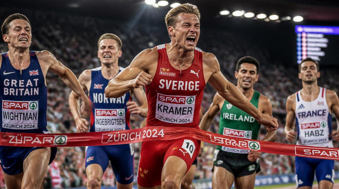 Samuel Pihlström tar EM-silver på 1 500 meter efter sensationell spurt