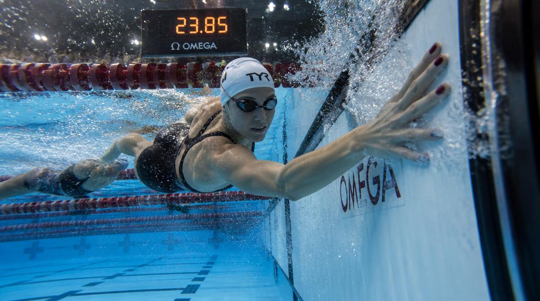 Sarah Sjöström tog EM-silver på 50 meter frisim, två hundradelar från guldet