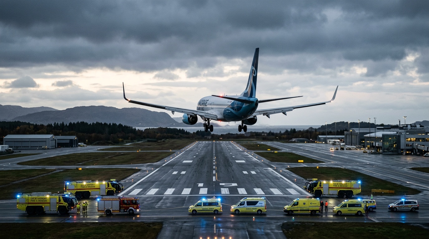 SAS-plan tvingades vända vid Norrköping efter noshjulsfel på Arlanda