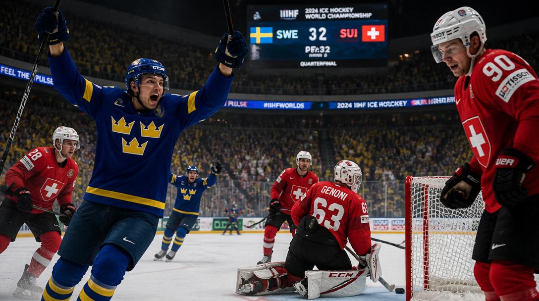 Schweiz kvitterar mot Sverige i VM-kvartsfinal