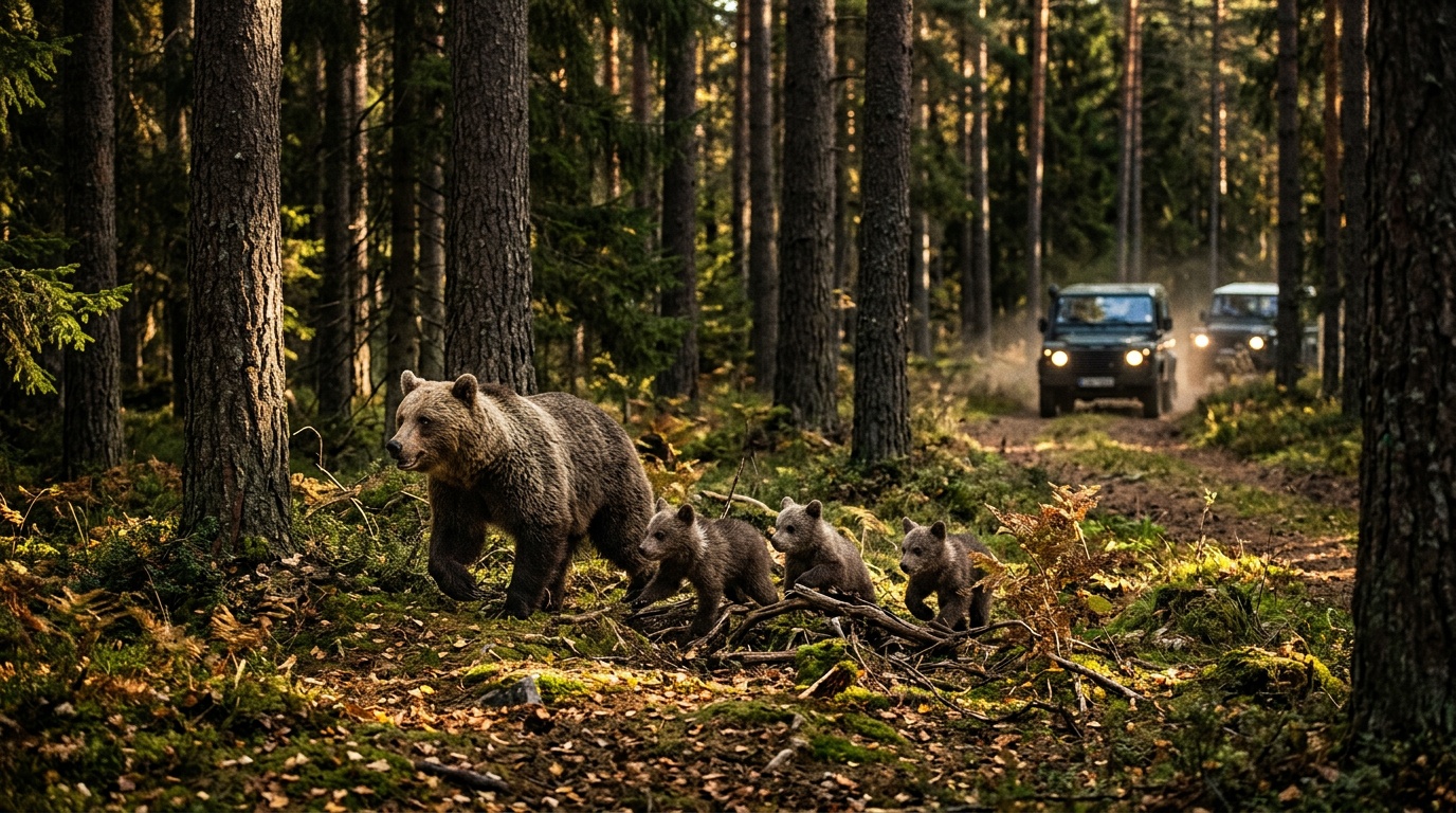 Sex män döms för jaktbrott efter björnjakt med bil i Strömsund