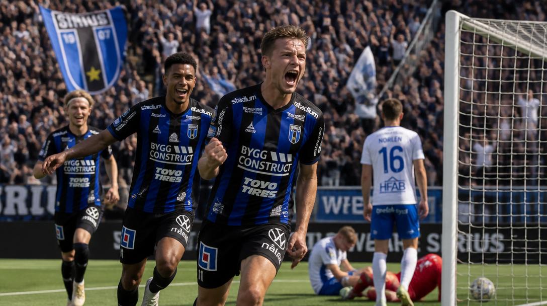 Sirius krossar bottenlaget med 2–0 och ökar ledningen till 14 poäng
