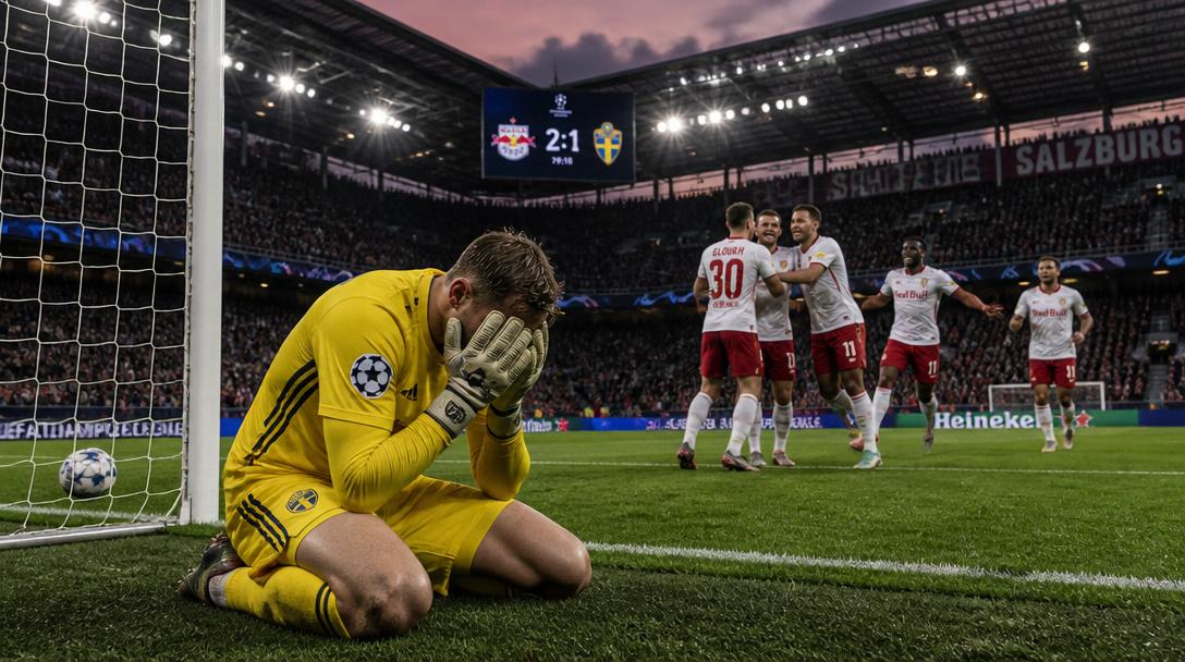 Självmål på övertid sänkte Mjällby mot Salzburg i Europa League-kvalet