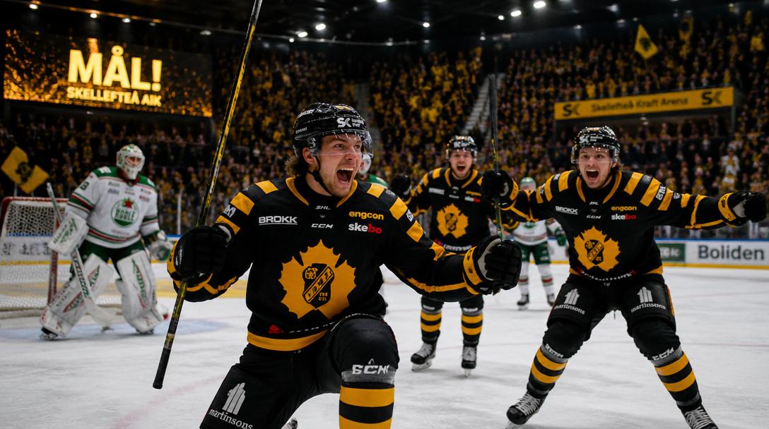 Skellefteå ett steg från SM-guldet efter 3–2 mot Rögle