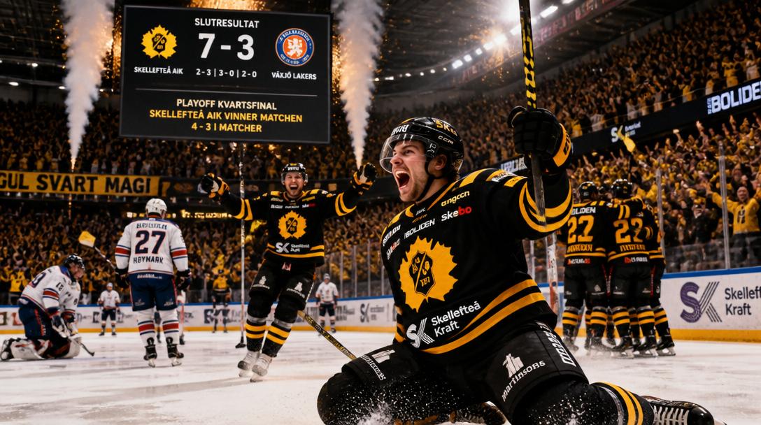 Skellefteå vann SM-guld efter vändning i final fem – slog Rögle med 7–3