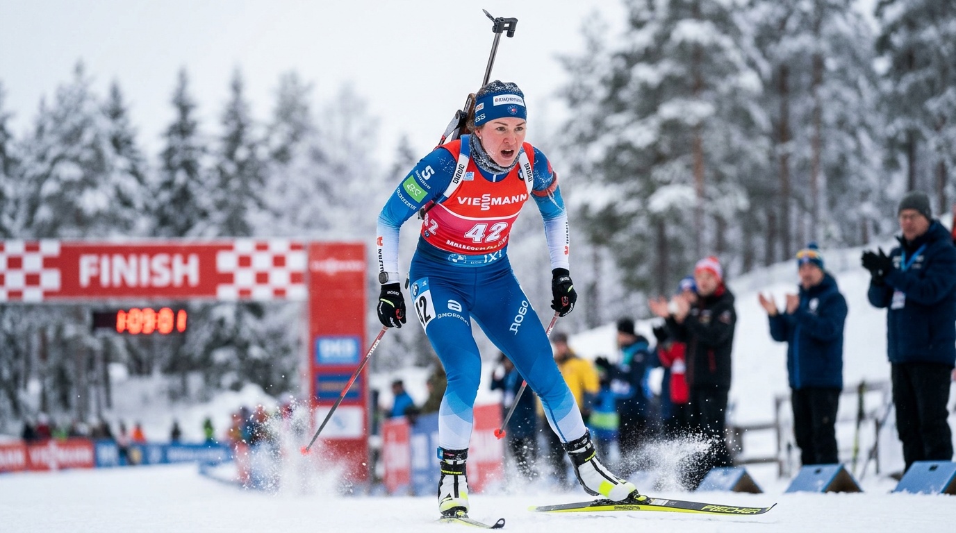 Skidskytteparet Öberg och Ponsiluoma tog varsin SM-titel i Piteå