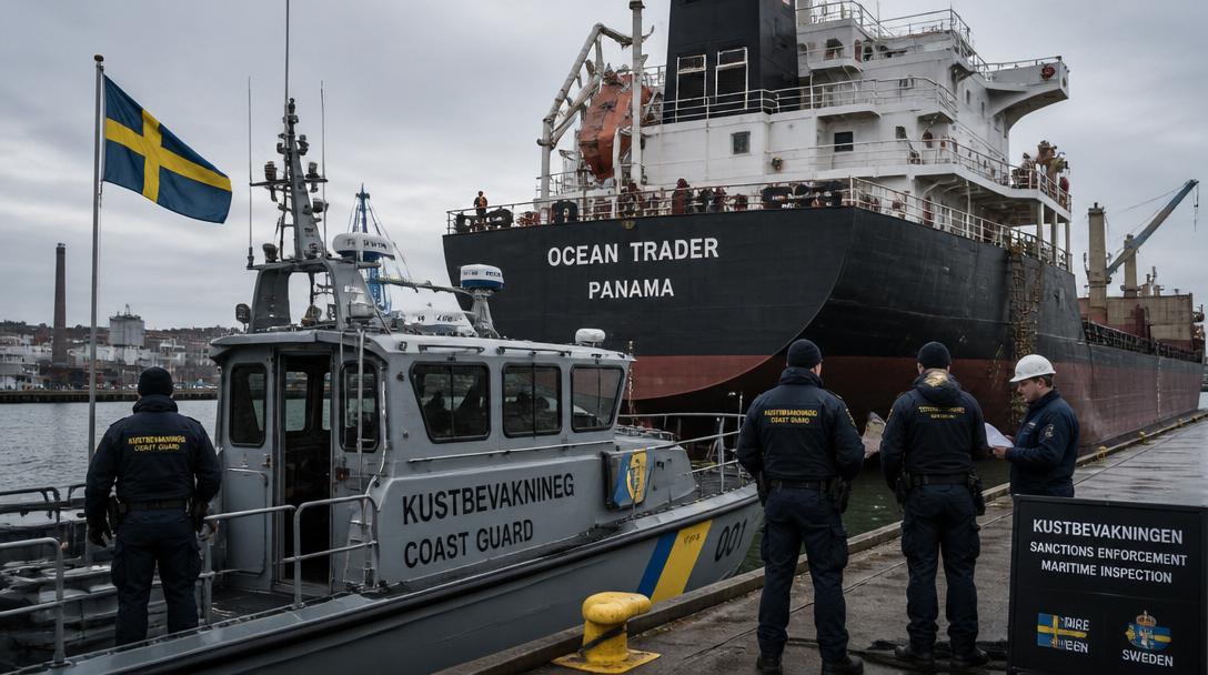 Skuggfartyget Caffa i Trelleborg ska lämnas till Ukraina