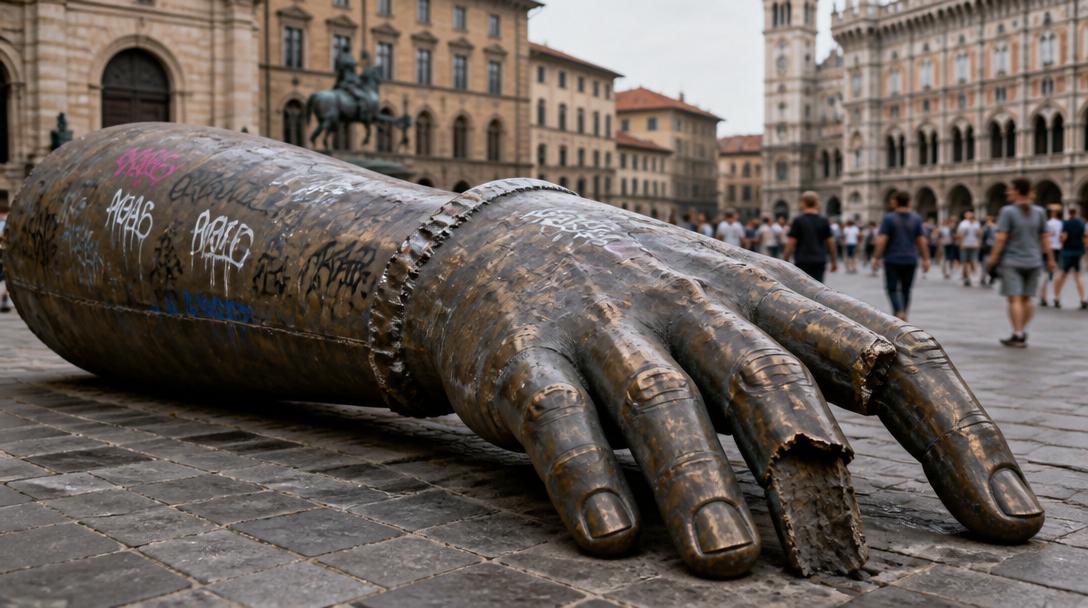 Skulptur på Open Art saboterad – finger bröts av natten efter premiären