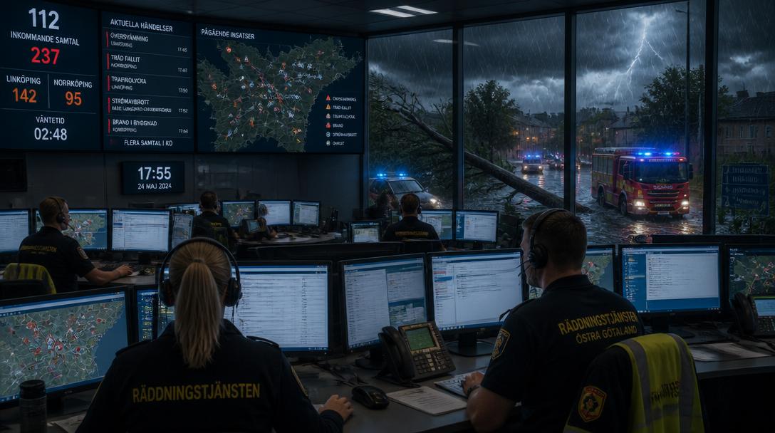 Skyfall på midsommar orsakar översvämningar i Östergötland