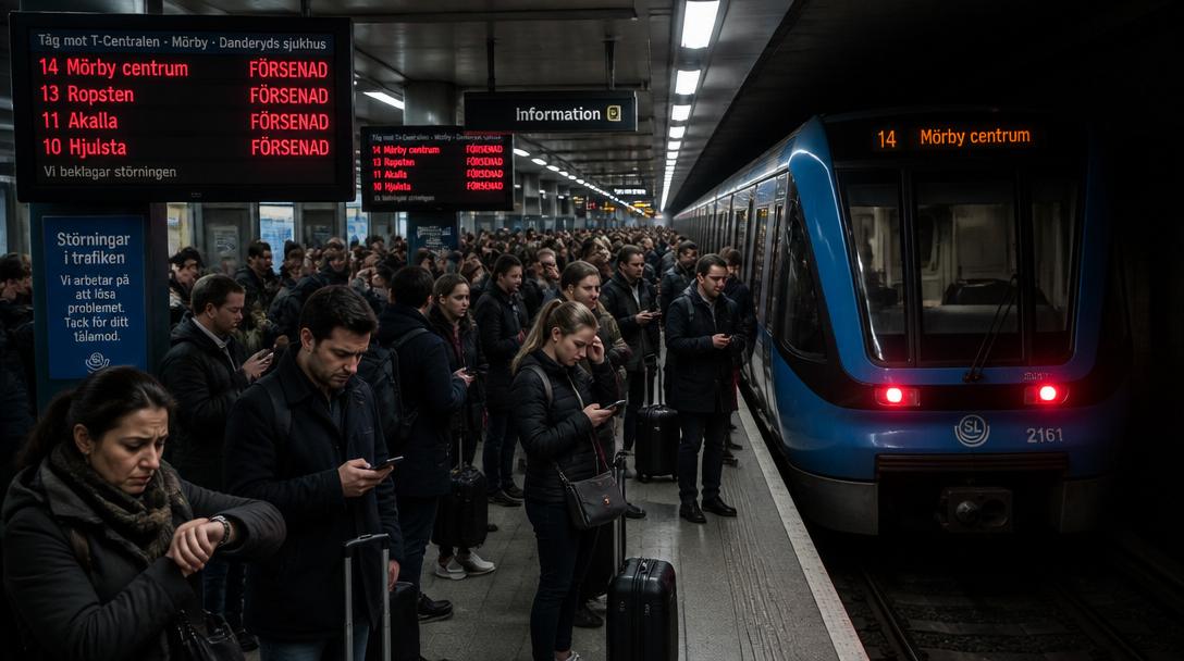 SL varnar för tunnelbanekaos även på måndagsmorgonen