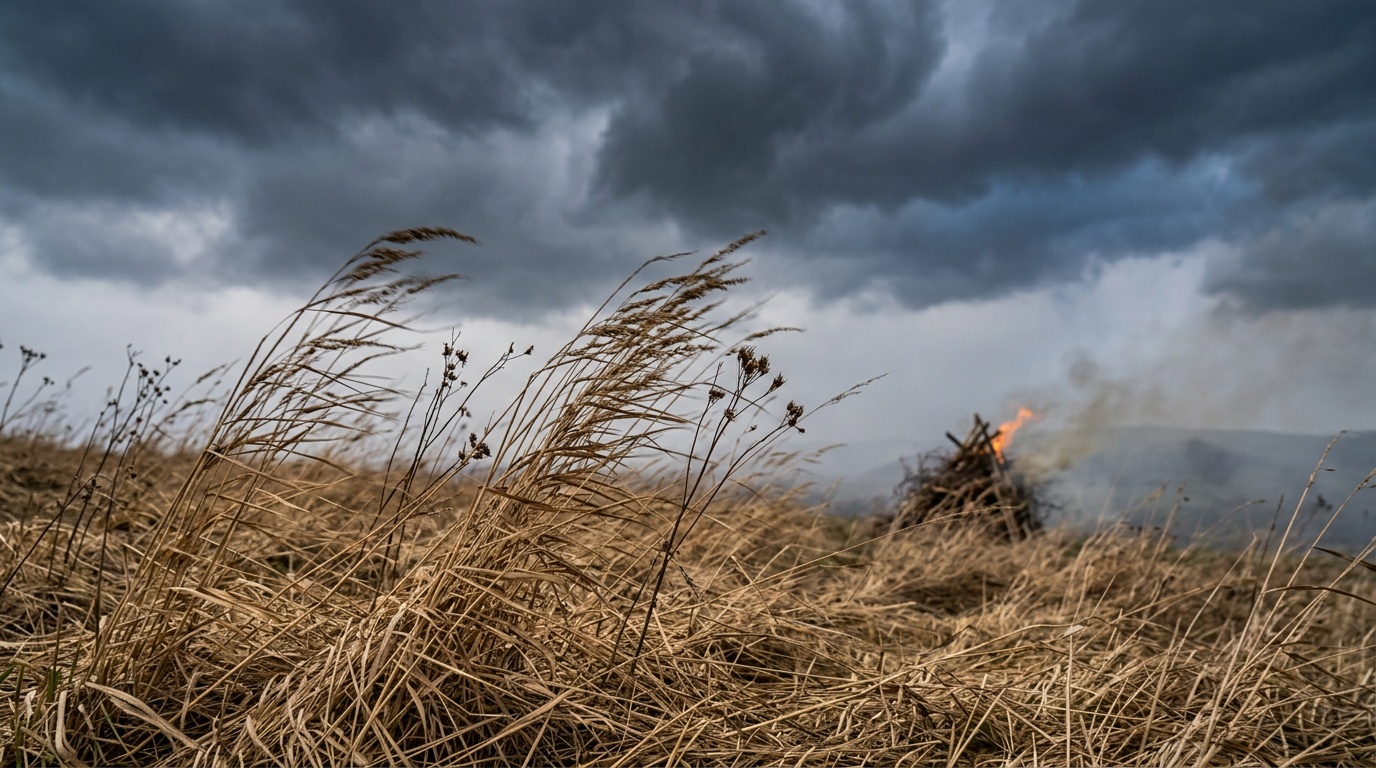 SMHI varnar för gräsbränder på påskafton, en brasa ställs in