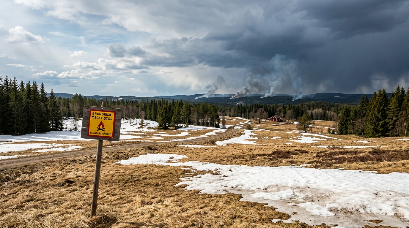 SMHI varnar för gräsbrandsrisk i stora delar av Sverige under helgen