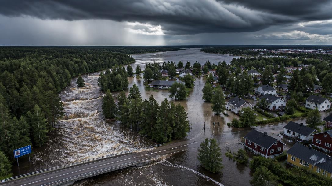 SMHI varnar för höga flöden i Norrbotten efter kraftigt helgregn