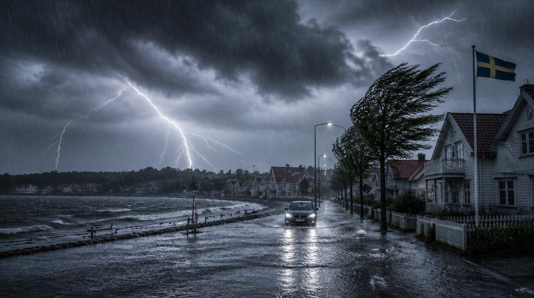 SMHI varnar för skyfall i södra Sverige, upp till 40 mm regn väntas