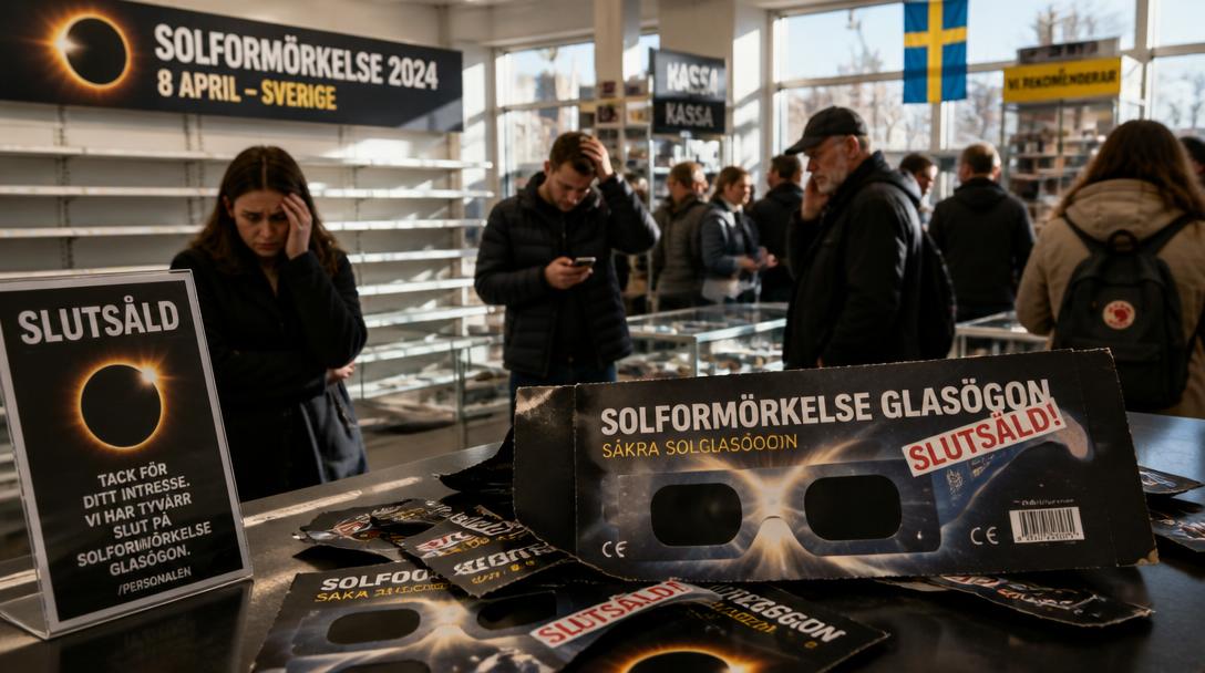 Solglasögon slutsålda i flera städer inför kvällens förmörkelse