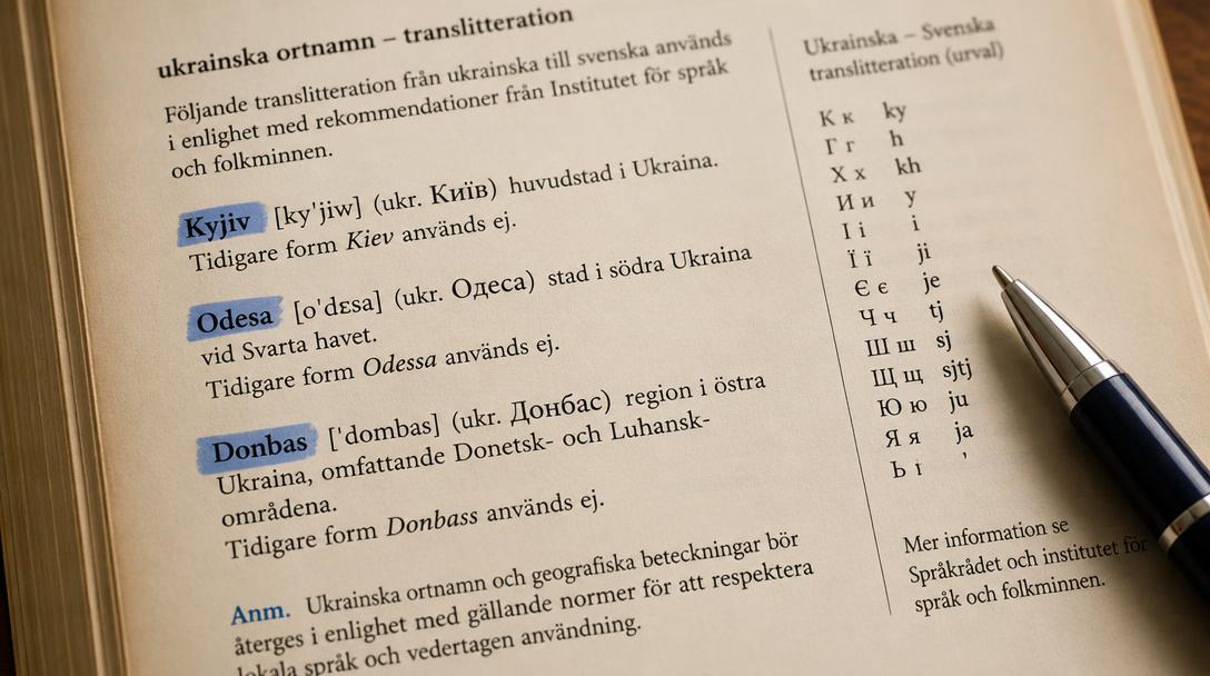 Språkmyndigheten rekommenderar Kyjiv i stället för Kiev och Kyiv