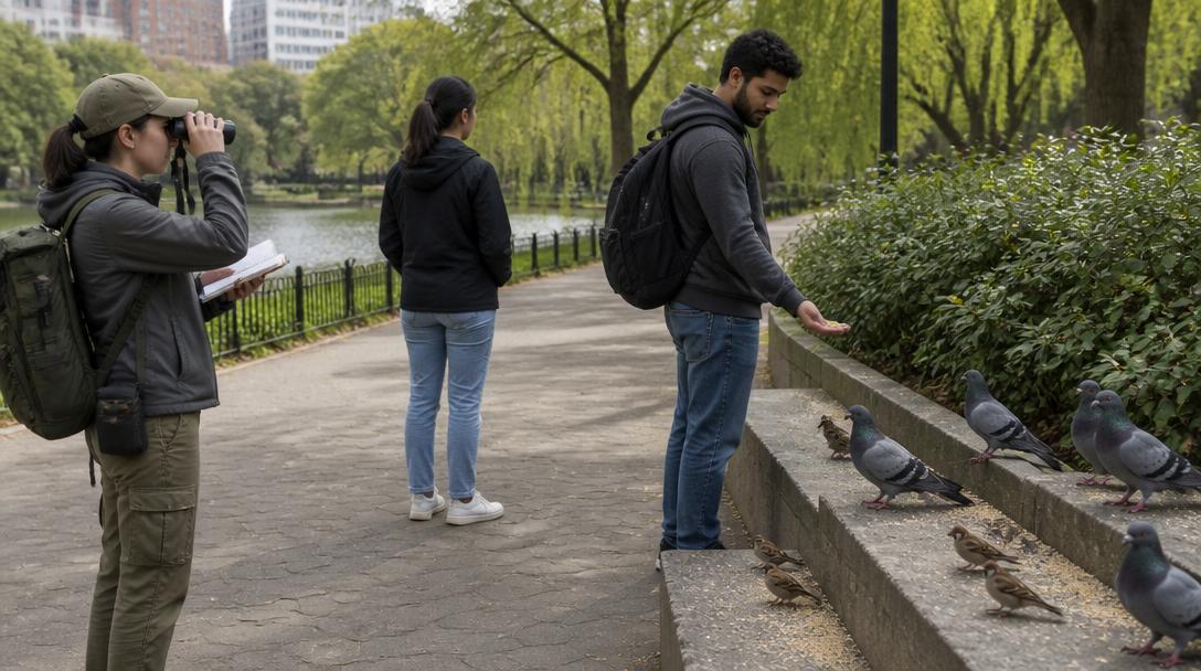 Stadsfåglar håller större avstånd till kvinnor än till män, visar studie med 2 700 observationer