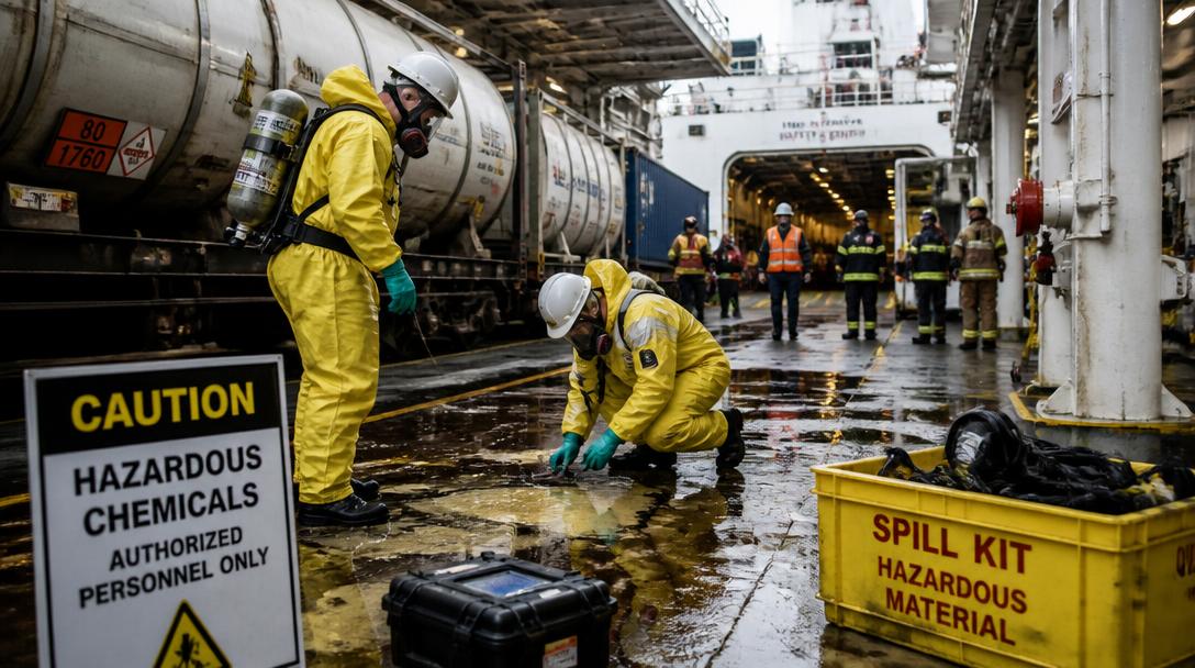 Stena Line-färja utrymd efter läckage av farlig vätska