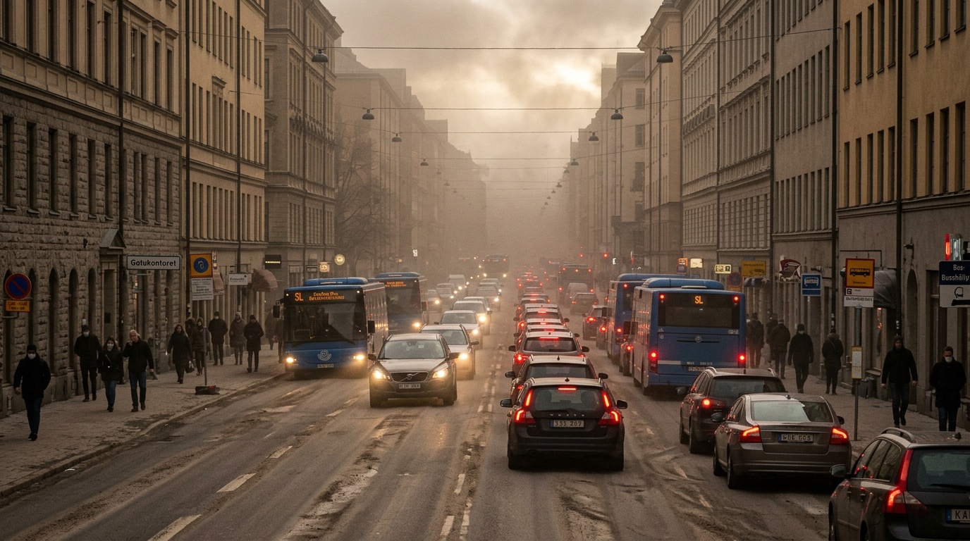 Stockholms luft bland Europas sämsta, sand på vägarna boven