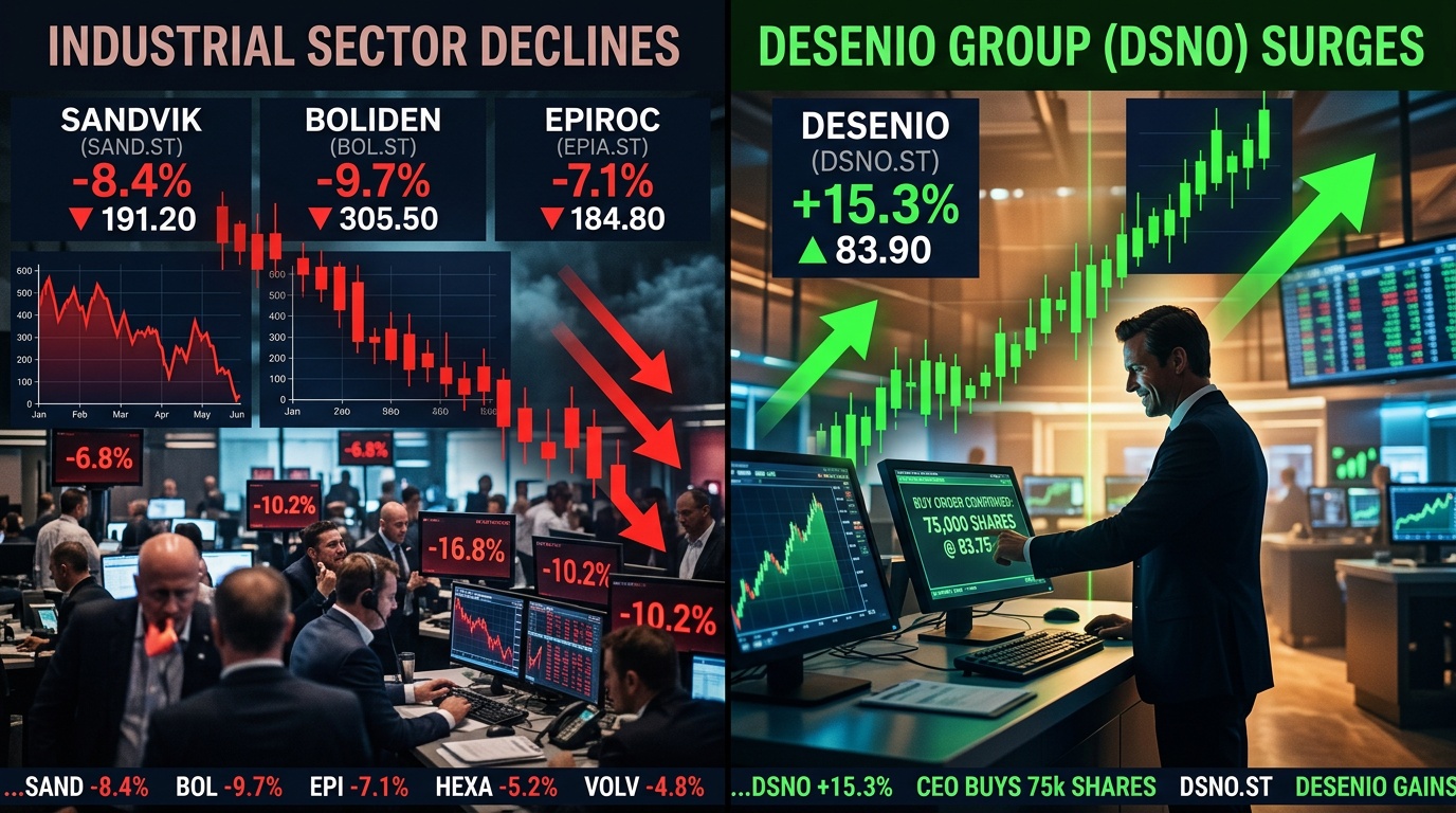Stockholmsbörsen öppnar med röda siffror efter turbulent vecka