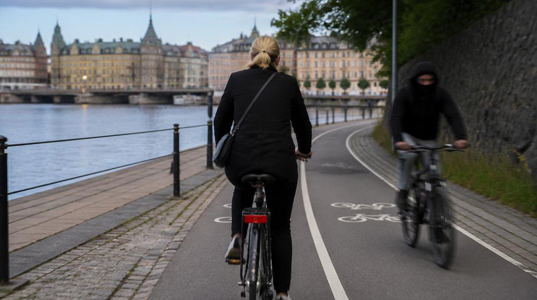 Stöldvåg på Stockholms cykelvägar – väskor rycks från cyklister i farten