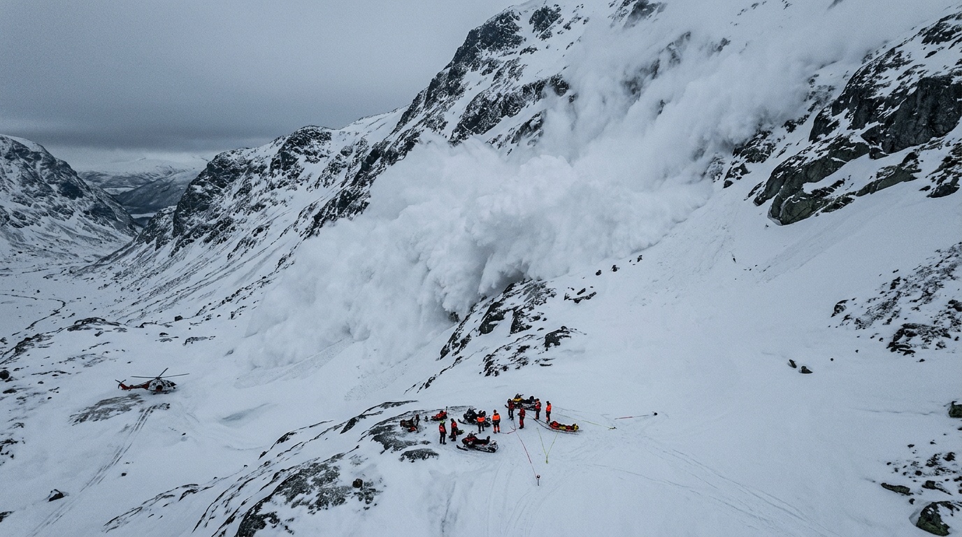 Stor lavinfara i Abisko och Kebnekaise efter att fem drogs med i lavin