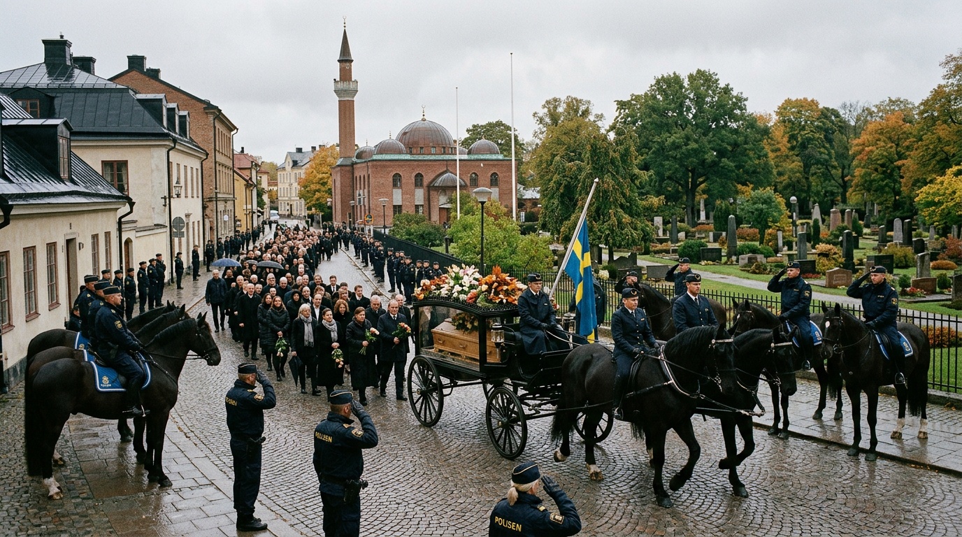 Stor polisinsats när mördad 15-åring begravdes i Malmö