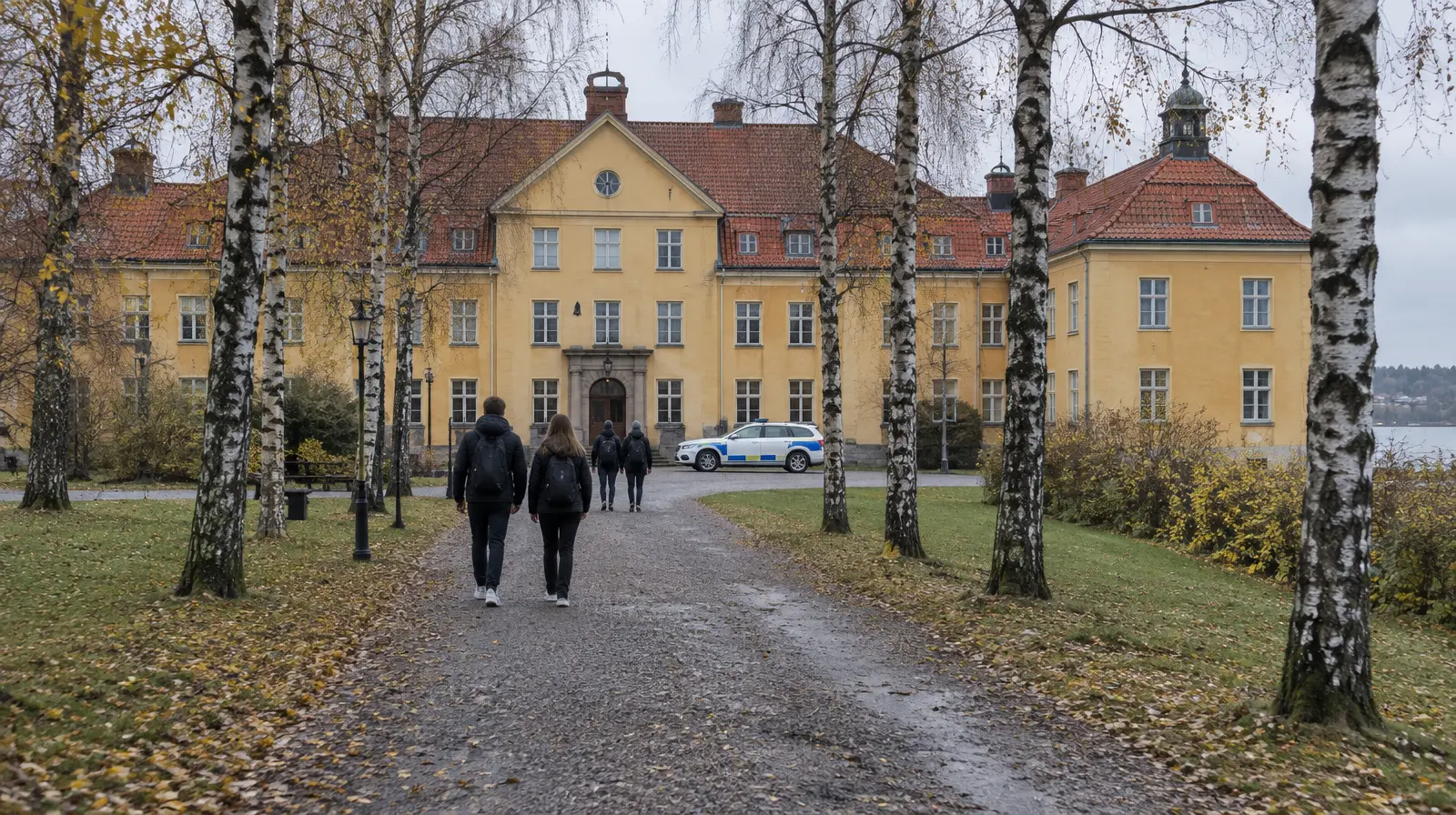Stor polisinsats på internatskola i Sigtuna
