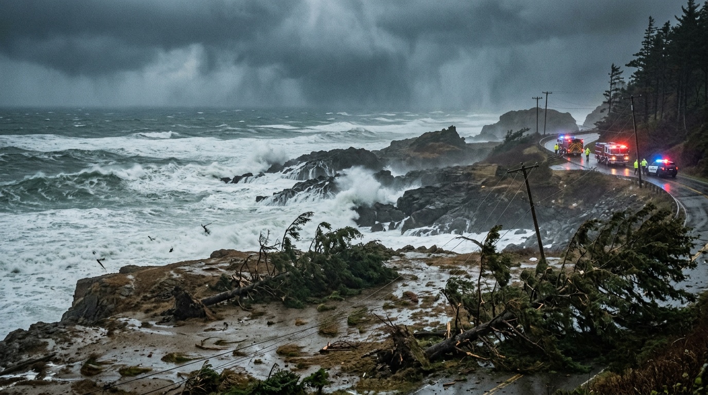 Stormen Dave skapar trafikkaos på annandag påsk, hundratals träd blockerar vägar