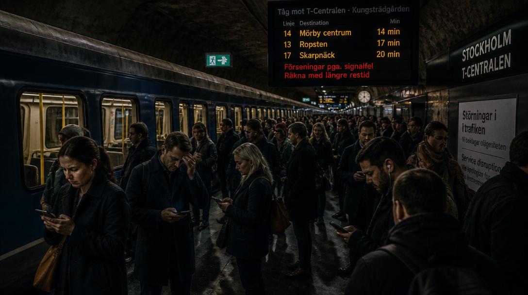 Strömavbrott stoppade gröna linjen under natten – trafiken återupptagen vid 06.30