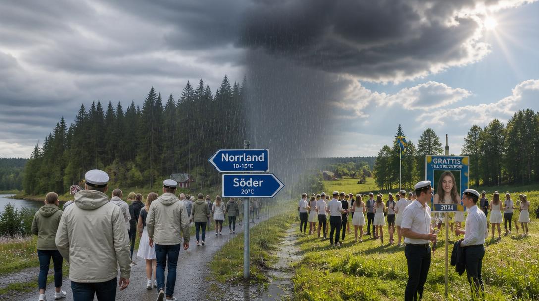 Studenten 2025: sol och skurar i typisk svensk försommar