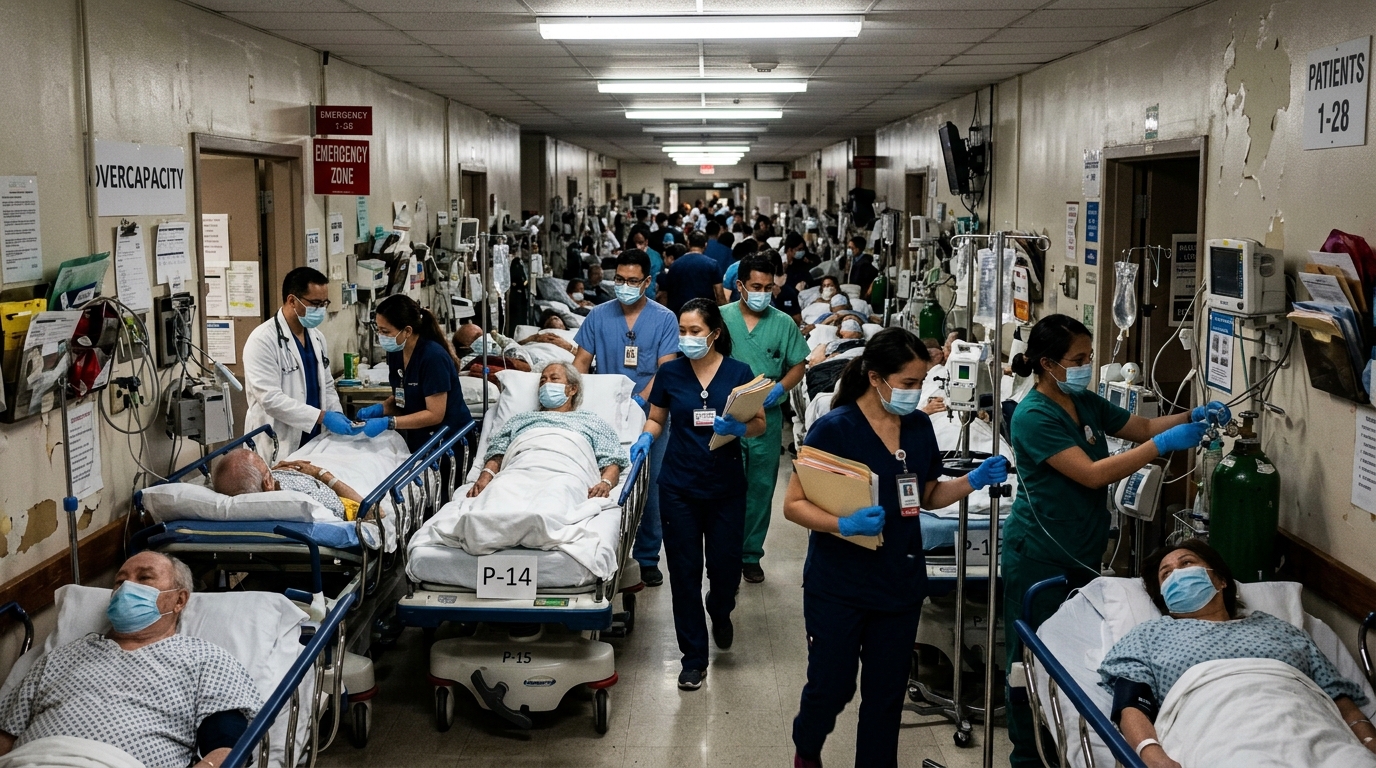 Sundsvalls sjukhus i svart läge, med 125 procents beläggning på en avdelning