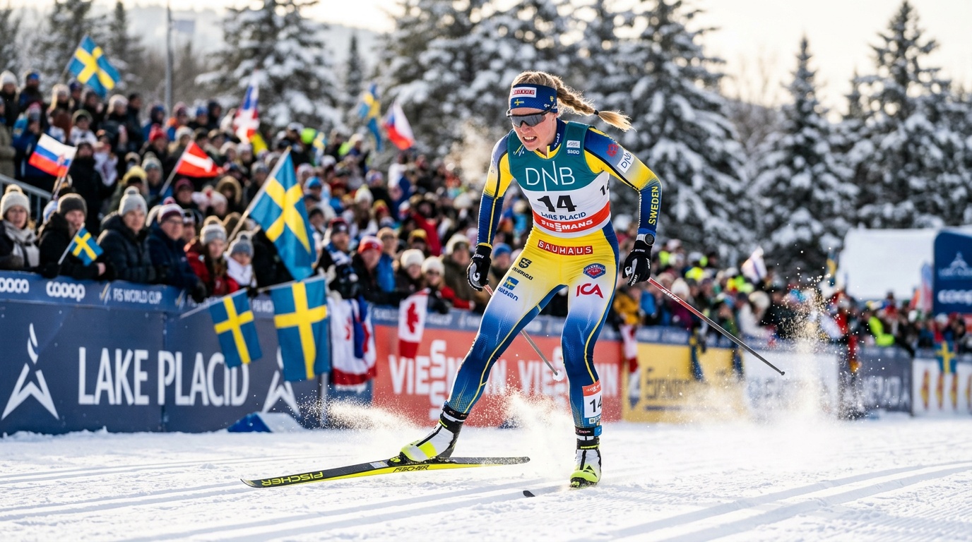 Svahn vinner säsongens sista sprint, tre svenskor på pallen i Lake Placid