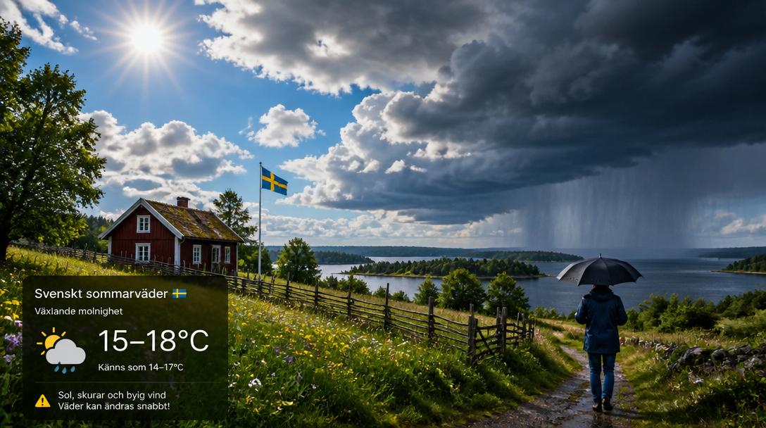 Svalt och ostadigt väder väntar, ingen högsommarvärme i sikte