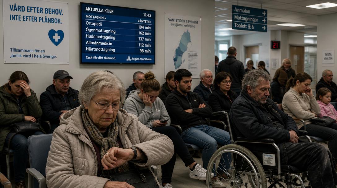 Svårast sjuka väntar längst i vårdkön, visar Läkarförbundets rapport
