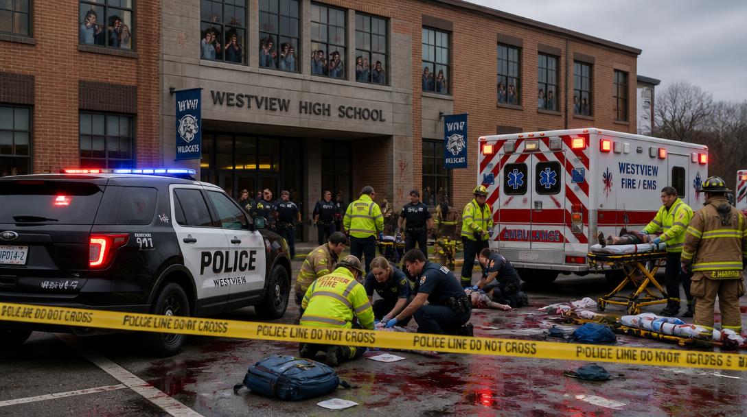 Svärdsbärande man attackerade skola i Fagersta, två svårt skadade