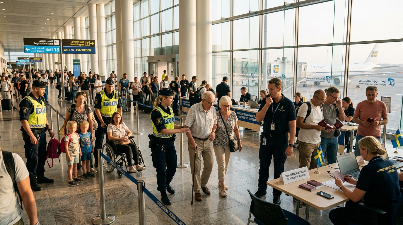 Svensk polisstyrka skickad till Abu Dhabi för att hjälpa 200 strandade svenskar