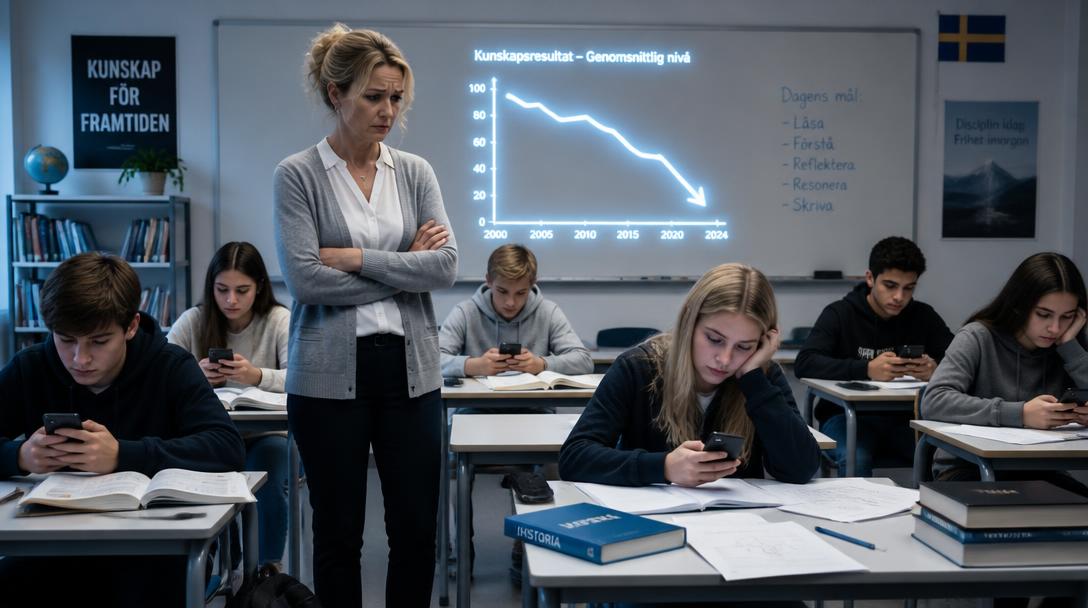 Svenska 15-åringars Pisa-resultat på rekordlåg nivå