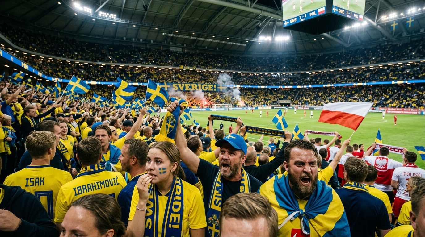 Svenska fans buade ut polska nationalsången på Strawberry Arena