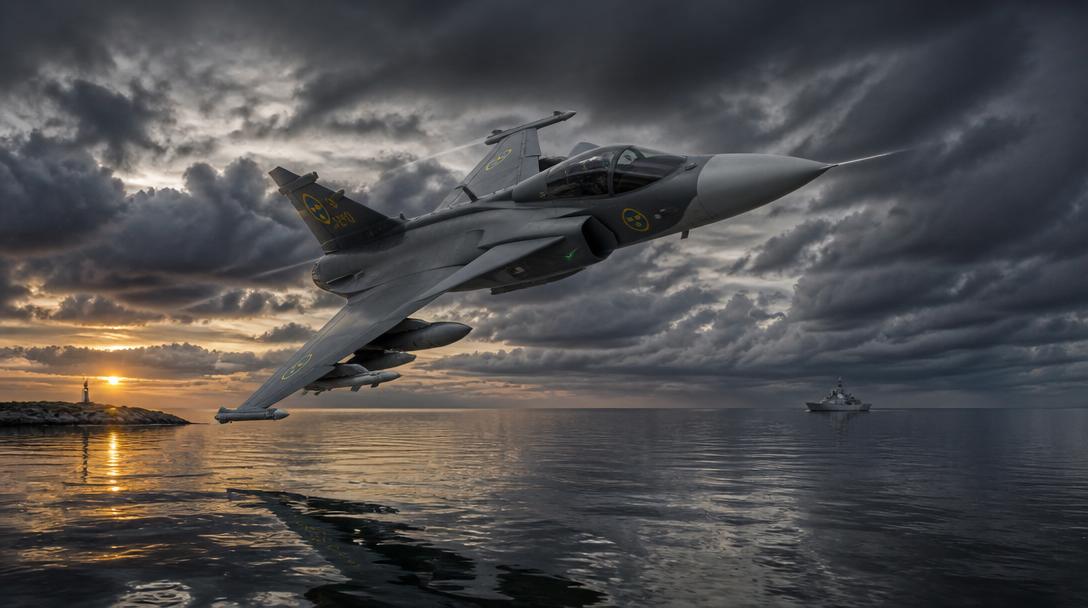 Svenska Gripen-plan mötte ryskt bombflyg över Östersjön