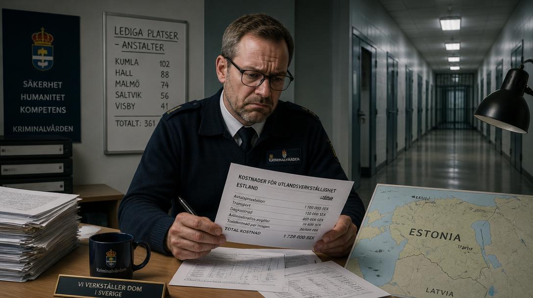 Sverige betalar för tomma fängelseplatser i Estland