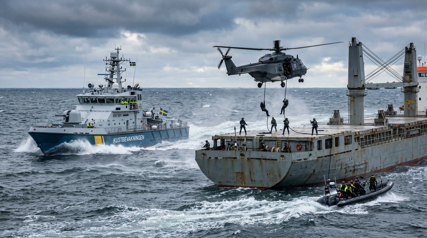 Sverige bordar två fartyg ur ryska skuggflottan på en vecka