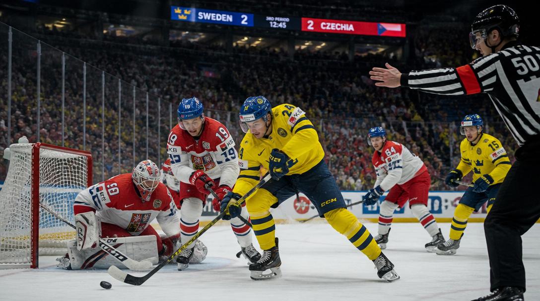 Sverige föll mot Tjeckien i VM – tre mål på 13 minuter avgjorde