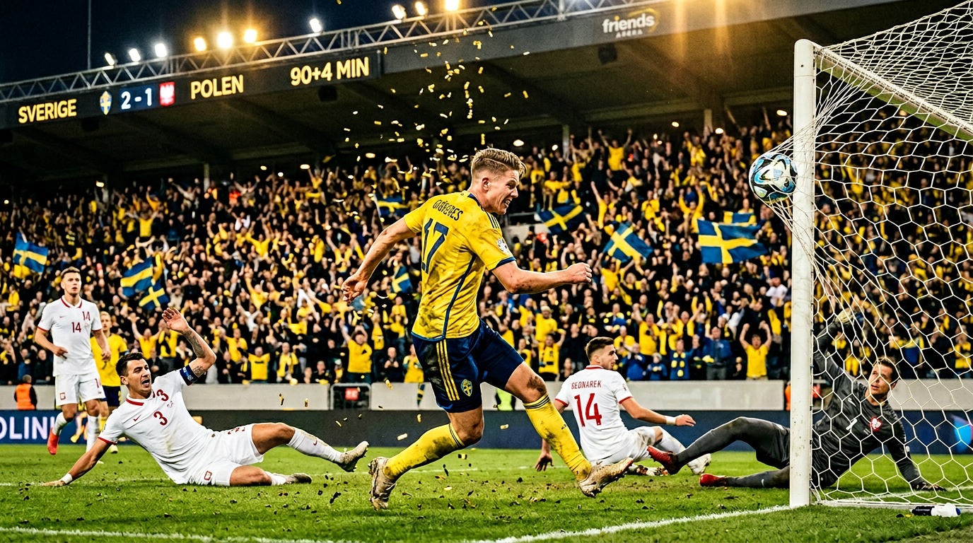 Sverige klart för VM efter Gyökeres avgörande i 88:e minuten