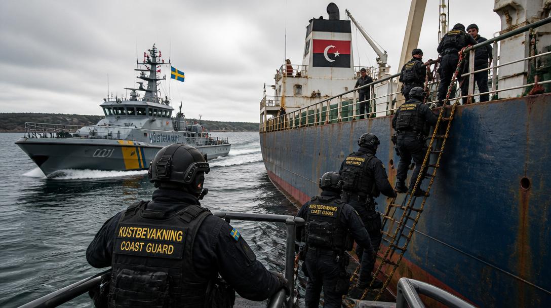 Sverige kräver att EU-länder hjälper till att borda ryska skuggfartyg