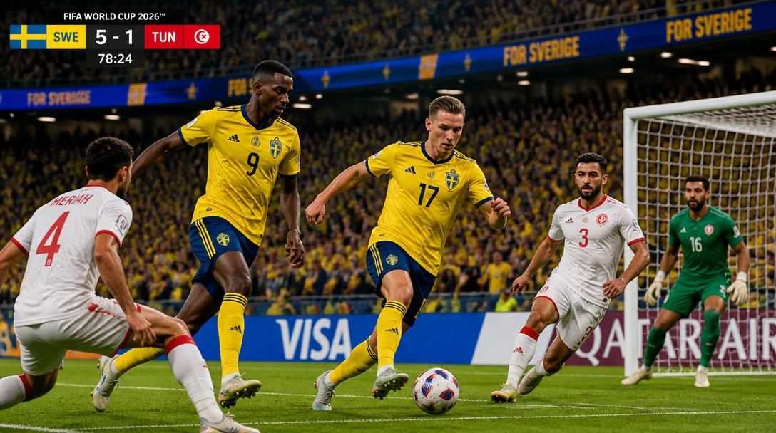 Sverige krossade Tunisien med 5–1 i VM-premiären – anfallarna hyllas