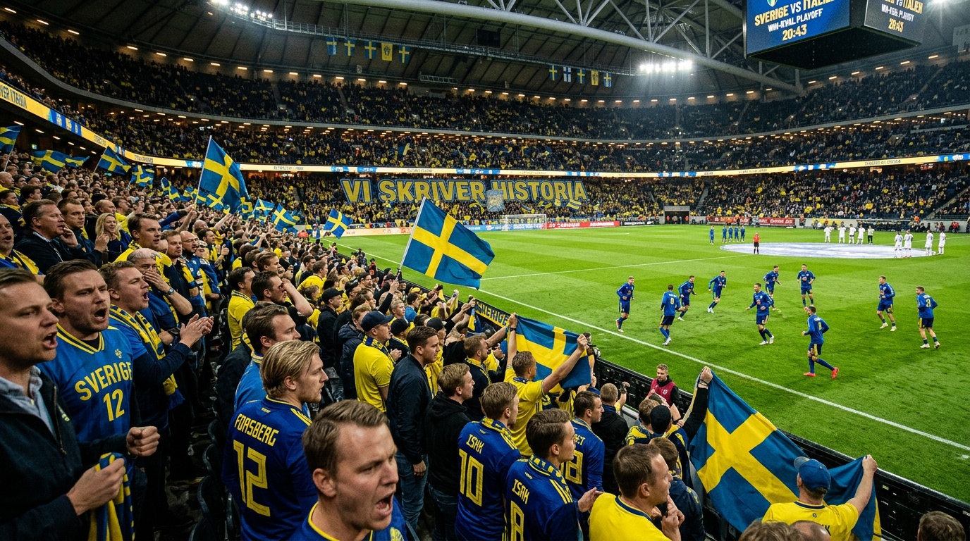 Sverige möter Polen i avgörande VM-playoff, 31 mars 2026