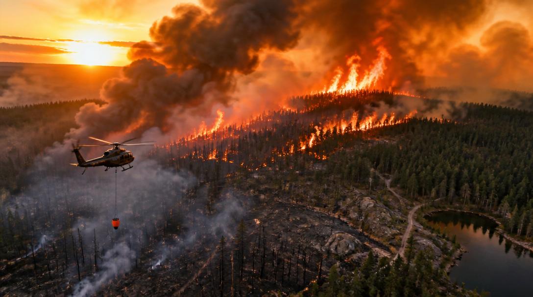 Sverige saknar hälften av de helikoptrar som behövs inför rekordvarmt brandsommaren 2026