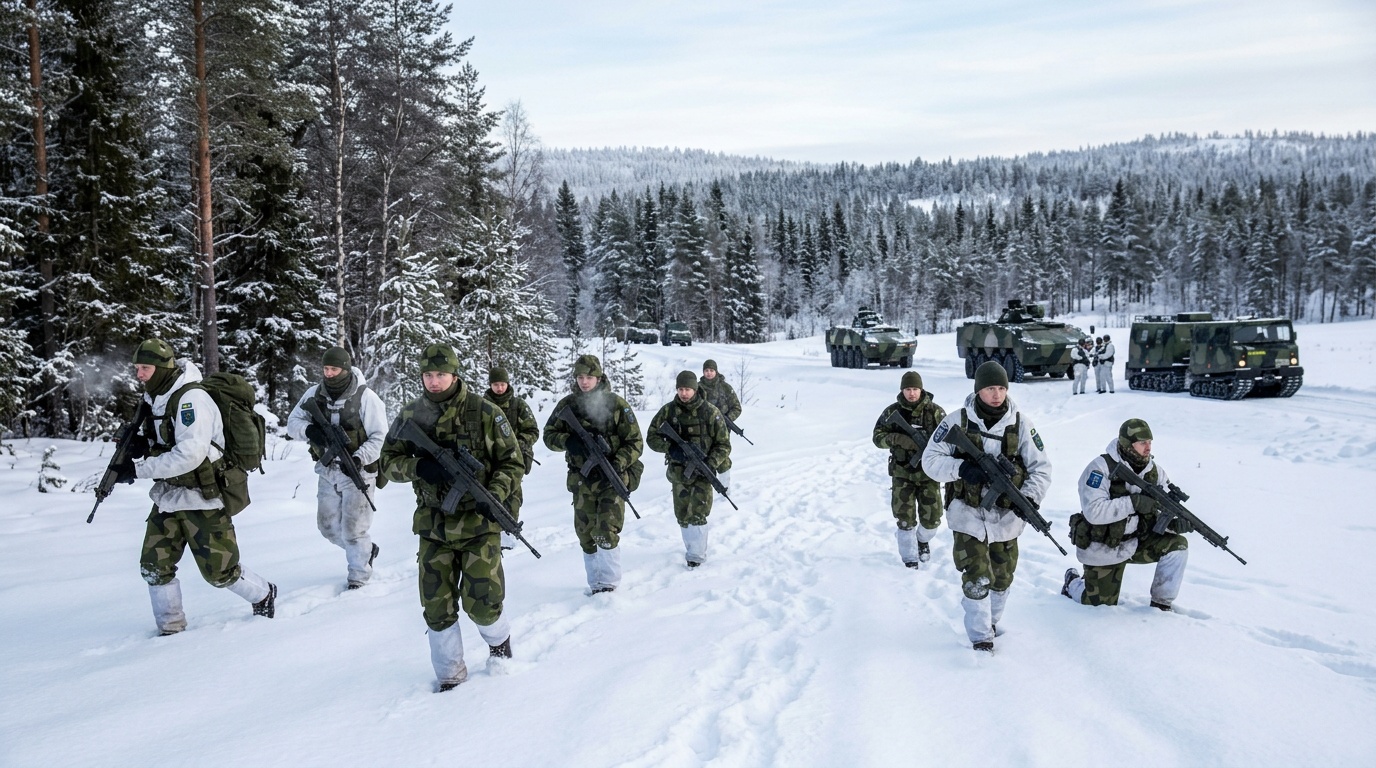 Sverige sänder upp till 1 200 soldater till Nato-styrka i norra Finland