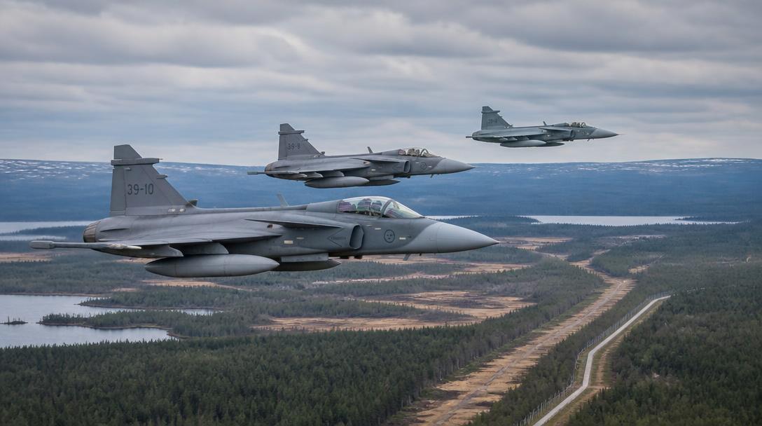 Sverige skickar Gripen-plan till Finland för att vakta gränsen mot Ryssland